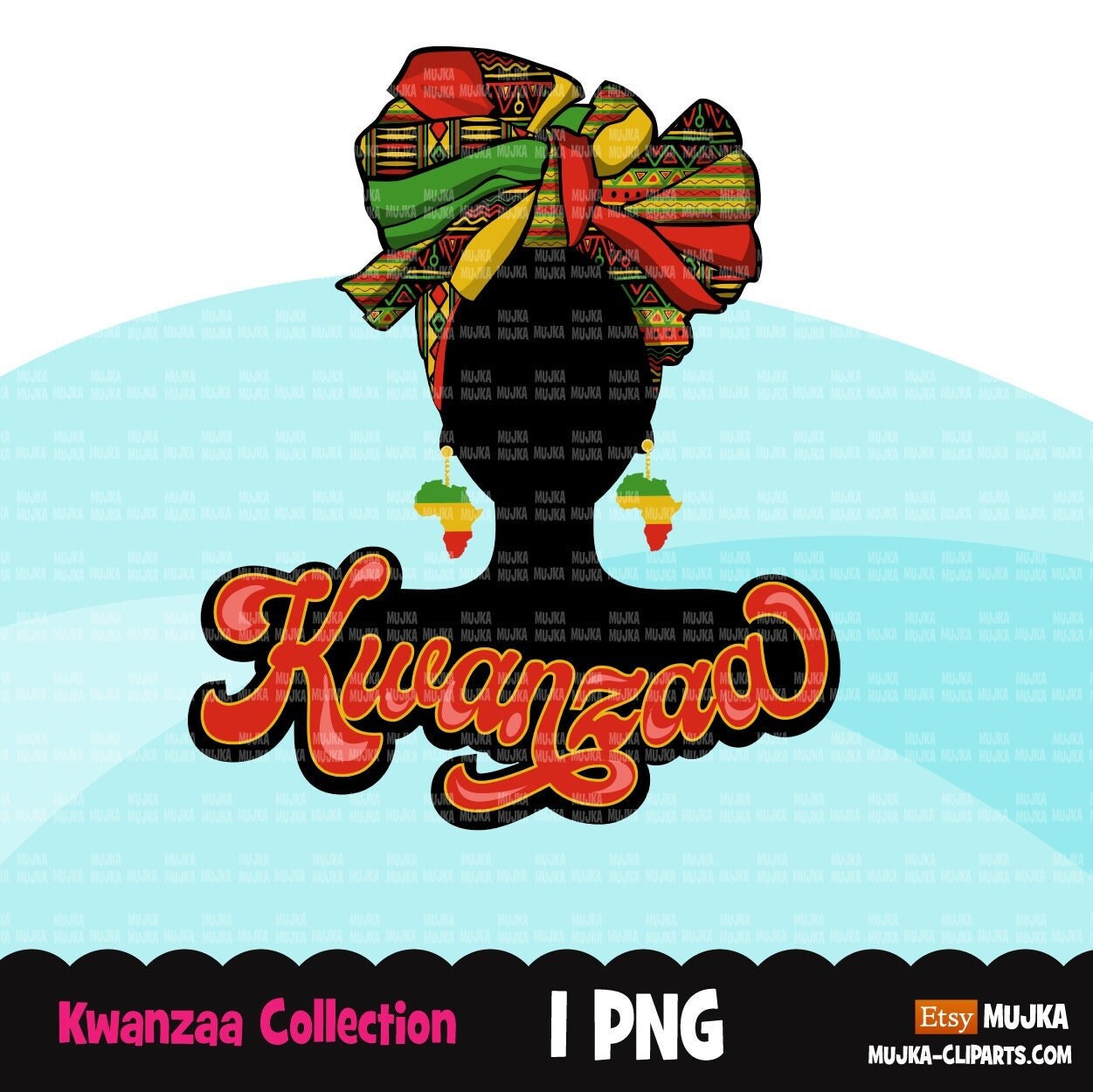 Kwanzaa png, Kwanzaa sublimation designs digital download, African heritage clipart, African woman png, Juneteenth png, Kwanzaa wall art, black history