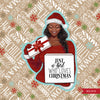 Christmas clipart, Fashion Clipart, Black Santa Clipart, Black women clipart, black girl png, afro santa, Christmas sublimation digital png
