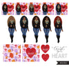 Trust your heart png, Fashion doll png, Valentine's Day clipart, Afro black woman png, denim and leather png, afro queen sublimation designs