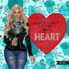 Trust your heart png, Fashion doll png, Valentine's Day clipart, woman png, denim and leather png, queen sublimation designs, heart png