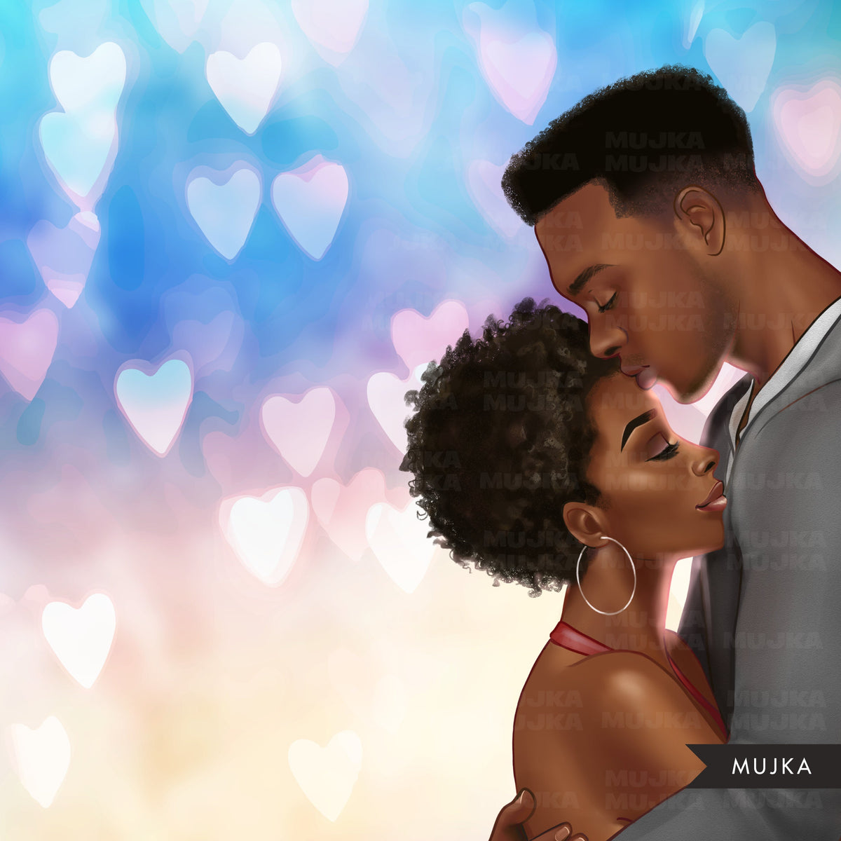 Valentine couple png, love png, African American couple Clipart, black ...