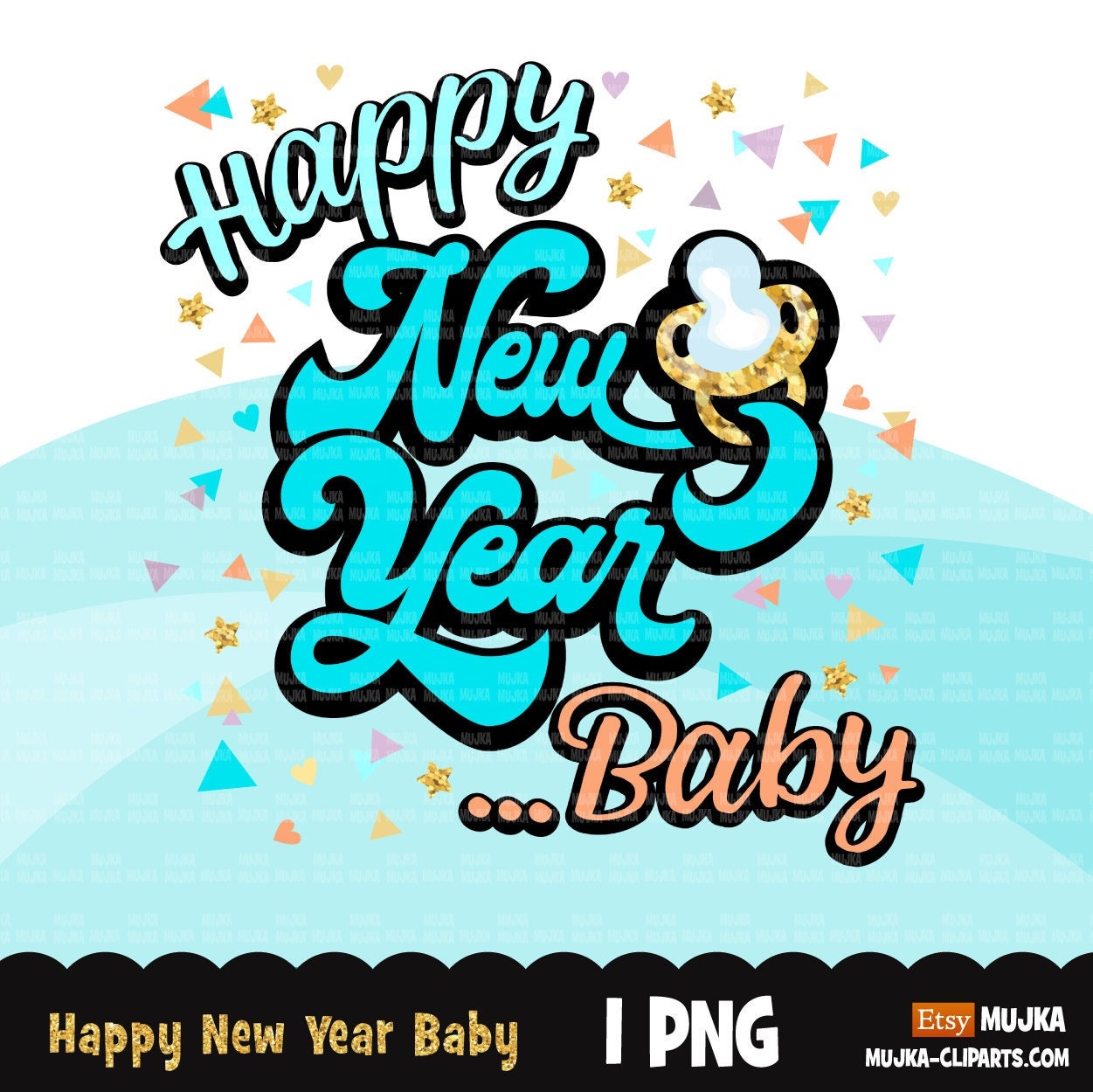 new year baby clipart 2022