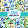 Zodiac Digital papers, seamless baby patterns, boy horoscope designs, printable pattern, digital background, baby boy birthday papers png
