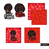 Queen of hearts Png, Fashion doll png, Valentine's Day clipart, Sexy black woman png, Watercolor background, afro queen sublimation designs
