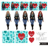 Trust your heart png, Fashion doll png, Valentine's Day clipart, woman png, denim and leather png, queen sublimation designs, heart png