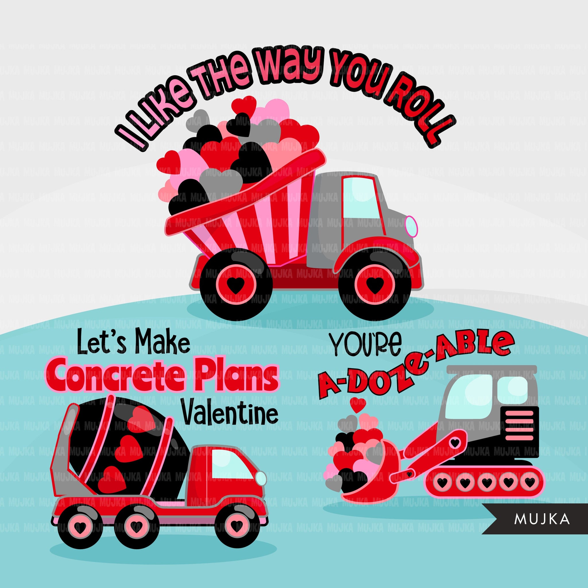 Valentine truck png, construction truck png, valentine clipart, valentine's day sublimation designs, pink truck png, pink car png, heart png