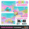 Mermaid png, mermaid birthday, mermaid printable invitation, mermaid background, undersea birthday, undersea design, party background, summer png