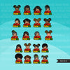 Juneteenth PNG, Peekaboo Clipart Bundle, Peekaboo girl, peekaboo boy, sublimation designs, black boy girl