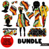 Juneteenth png, clipart bundle, stickers, digital papers, sublimation designs