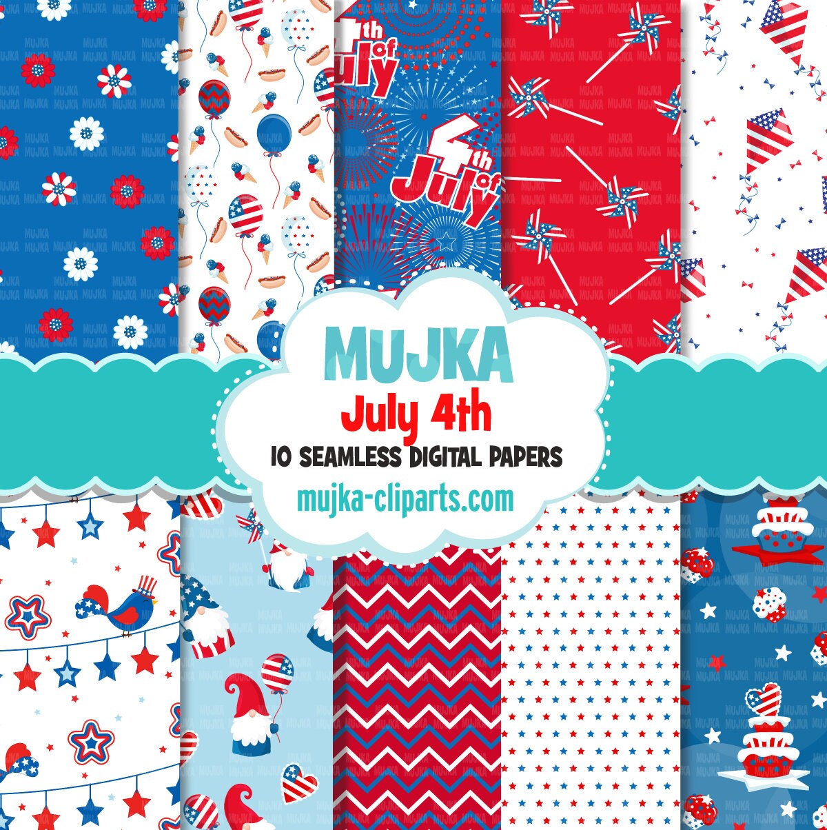 4th of JULY Digital papers, 4th of July Png, America png, USA patterns, independence day png, celebration png, freedom png, American pattern