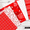 Red & White Sorority digital papers, red seamless patterns, summer sublimation designs, digital papers, floral papers, geometric patterns