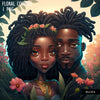 Black couple art, Cute valentine sublimation designs, black couple PNG, bride and groom, Valentines day couple designs, commercial use PNG