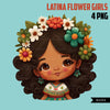Latina art, Latina png, latina stickers, latina clipart, Hispanic girl png, hispanic art, hispanic girl clipart, cute girl clipart, Mexican, valentine