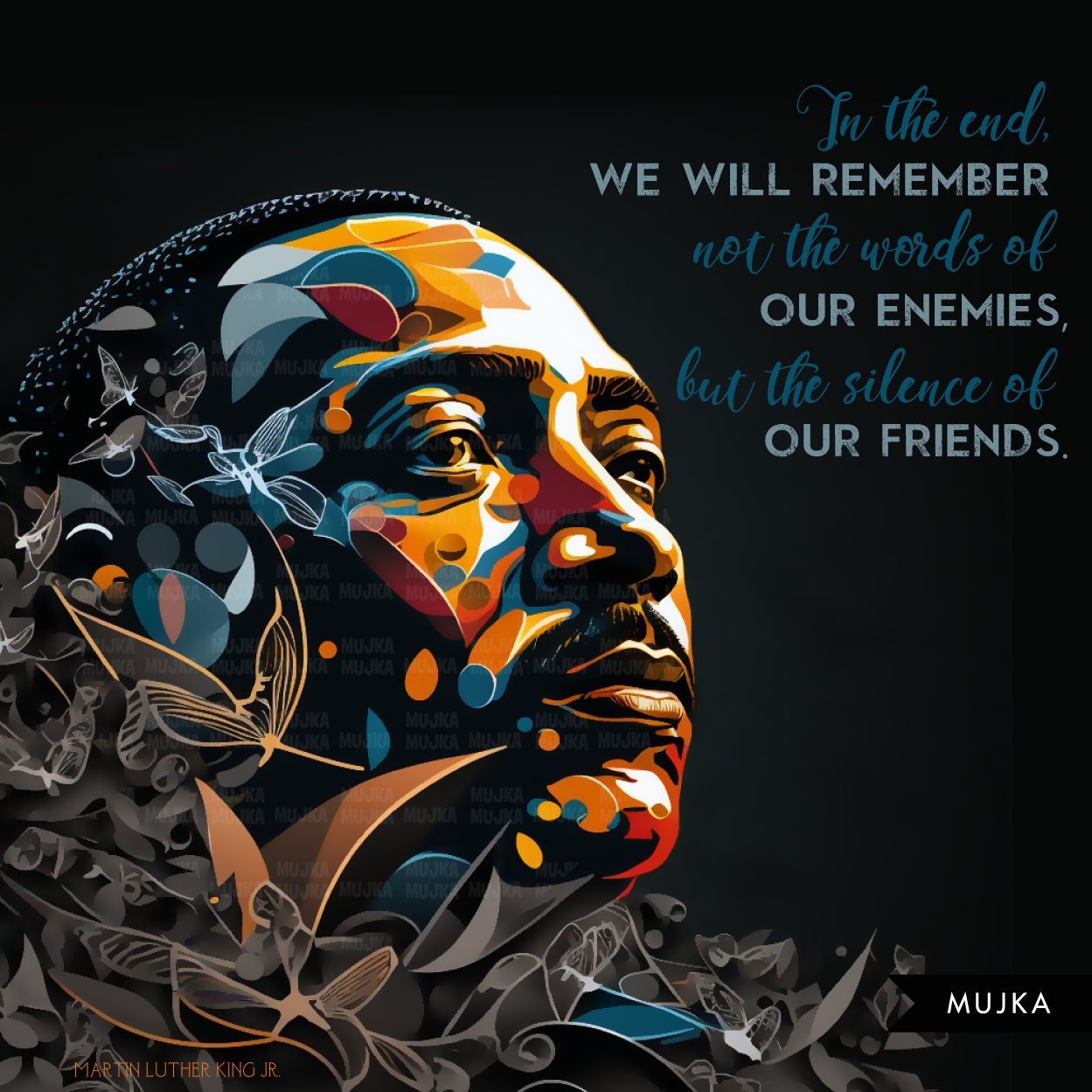 Black History PNG, MLK Png, MLK art, Black History Card, Black History wall art, sublimation design, Martin Luther King Jr posters, Mlk card