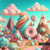 Candy land backgrounds, candy land birthday backdrops, decorations, candy land birthday, candy background, candy land theme, template, png