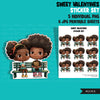Valentine's Day stickers, Cute black kids stickers, couples png, valentine clipart, valentine, printable stickers, valentines day cute gifts