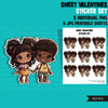 Valentine's Day stickers, Cute black kids stickers, couples png, valentine clipart, valentine, printable stickers, valentines day cute gifts