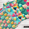 Valentines Day Digital papers, watercolor heart digital paper, valentine seamless pattern, heart pattern, love watercolor digital background