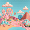 Candy land backgrounds, candy land birthday backdrops, decorations, candy land birthday, candy background, candy land theme, template, png
