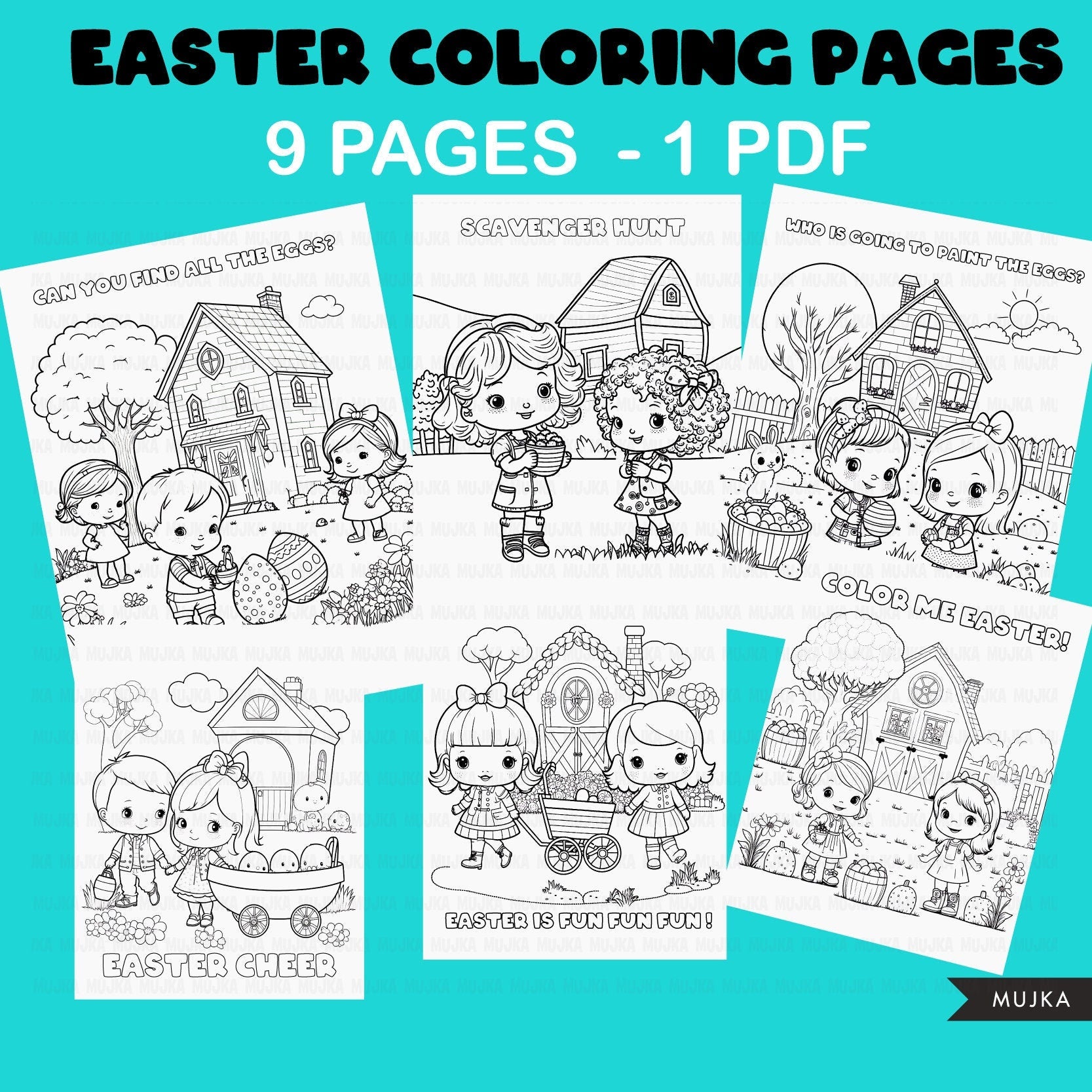 Easter Activity Book For Kids Ages 4-8: Fun Workbook Game, Easter Coloring  Pages, Cut And Paste Scissor Skills, Easter Word Search For Kids And More  (Paperback)