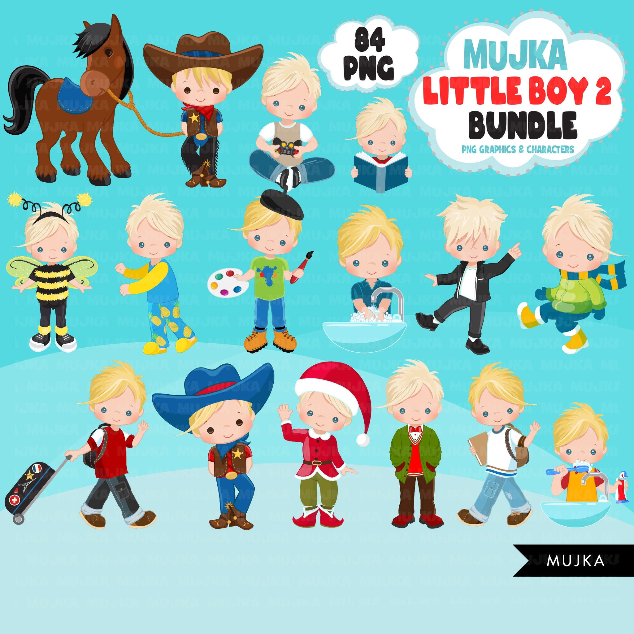 Paquete png de chico lindo, magia de chico rubio, arte de chico lindo, pegatinas digitales de niño pequeño, paquete de chico lindo, pegatinas de planificador, cumpleañero