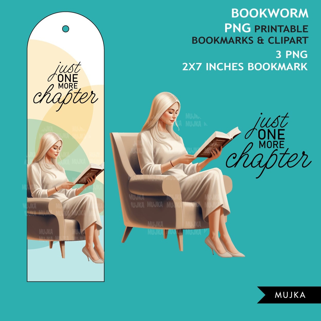 Bookworm png, Printable Bookmarks, Blonde woman reading png, Bookworm clipart, reading clipart, self care woman png, reading girl stickers