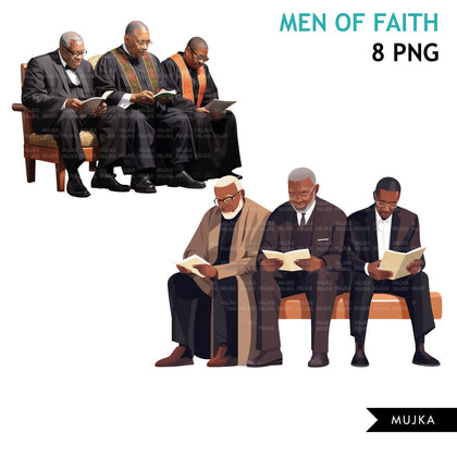 Praying brothers PNG Clipart, Church men, Bible reading, Senior Religious Black men, Faith png, Bible journal, planner sticker, Bible vibes
