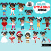 Black girl png Bundle, Latina girl png, Mexican girl art, digital stickers, cute black girl bundle, brown girl clipart, East Indian girl png