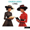 Praying Sisters PNG Clipart, Church Hat, Church Ladies, Religious Black Women, Bible png designs, journal, planner stickers, Bible vibes