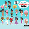 Black girl png Bundle, Latina girl png, Mexican girl art, digital stickers, cute black girl bundle, planner stickers, East Indian girl png