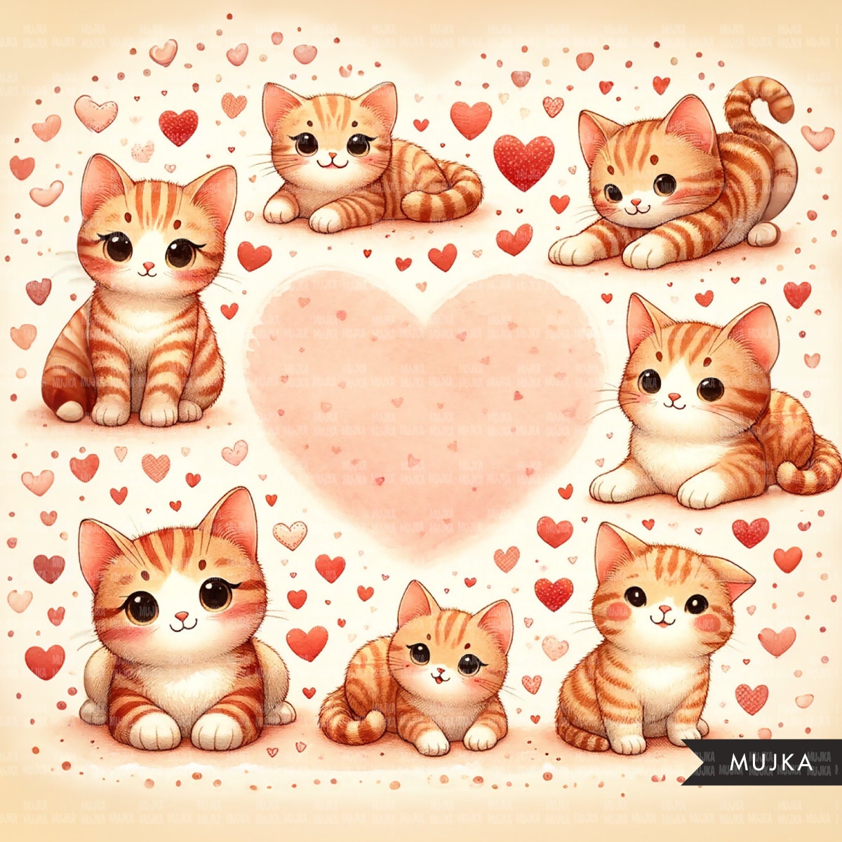 Cat backgrounds for Valentines Day, digital papers, cat sublimation designs, cat patterns, digital cat prints, cat craft papers, png files