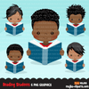 School Education Clipart Bundle. Students, graduates, teachers, distant learning and school elements graphics, boys girls