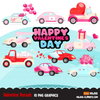 Valentine clipart Design Bundle V2, Cute celebration graphics, boys and girls, animals