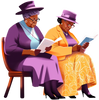 FREE Church Ladies PNG Clipart, digital stickers, free church graphics