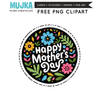 Clipart grátis de adesivo PNG do Dia das Mães, imprimíveis do Dia das Mães, download digital gratuito de gráficos de sublimação