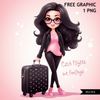 Free traveling  woman Png graphic, vacation graphics, free travel card