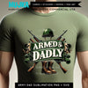 Proud Army Dad PNG SVG, Armed And Dadly Png, presente do dia dos pais, designs de sublimação do exército, designs de camisetas de soldados dos EUA, gráficos do exército, para impressão