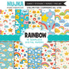 Cute Rainbow Digital papers, Kawaii baby seamless background, nursery background printable pattern, baby digital background, scrapbook paper