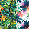 Tropical Floral Digital papers, Jungle summer pattern background, watercolor seamless printable pattern, digital background, scrapbook paper