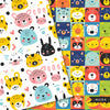 Cute Animals papers, Kawaii baby animal seamless background, nursery background printable pattern, baby digital background, scrapbook paper