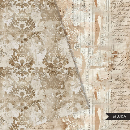 Grunge Damask Digital Paper, Old letters, Distressed Seamless Patterns, Sublimation Digital Download, PNG, Watercolor Scrapbook Papers