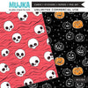 Cute Halloween digital papers, Halloween Baby Background, Skull Backgrounds, Jack o Lantern Pumpkin patterns, Printable Scrapbook papers