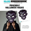 Halloween Mask, Printable Face Mask, witch mask, werewolf mask, vampire mask, Frankenstein mask, papercraft games, digital printable PNG