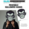 Halloween Mask, Printable Face Mask, witch mask, werewolf mask, vampire mask, Frankenstein mask, papercraft games, digital printable PNG