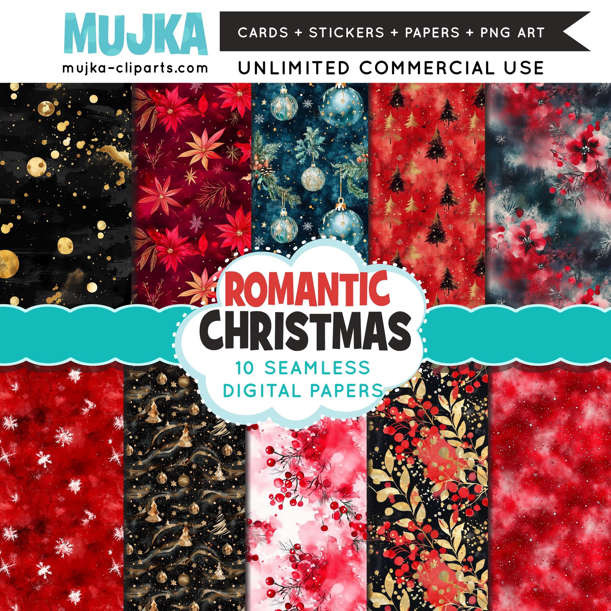 Christmas digital papers, glam gold Christmas backgrounds, Seamless surface patterns, Sublimation designs, scrapbook papers, gift wrapping