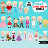 Cute Little Girl PNG Clipart Bundle,  Cute girl digital stickers, birthday graphics, planner stickers, scrapbook crafts, digital doll art