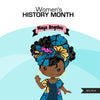 Women's History Month figures PNG clipart bundle, Marie Curie, Ada Lovelace, Mother Teresa, Virginia Woolf, Rosa Parks, Anne Frank image PNG