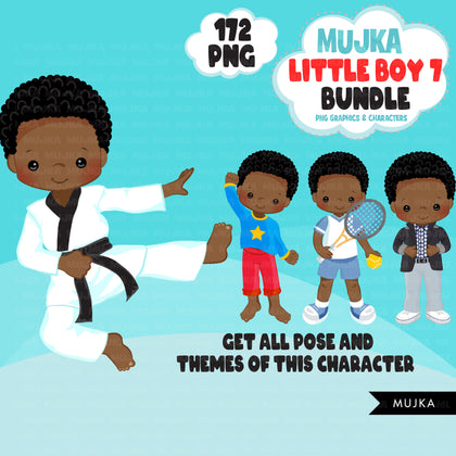 Black boy png Bundle, Black boy magic, black boy art, little boy digital stickers, cute black boy bundle, planner stickers, birthday boy