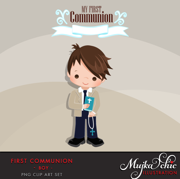 free clipart of communion boy