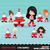 Christmas Clipart Bundle V2, Noel Illustrations, boy, girl, animal, gnomes, nutcracker, mermaids